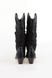 Linen leather western boots