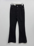 Basic cotton semi-bootcut pants