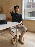 Todd Pigment Stripe Short Sleeve Collar Tee