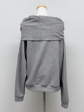 Picnic Off-Shoulder Layered Sweatshirt