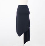 Er unbalanced shirring string skirt