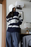 Nordic snow cardigan zip-up