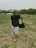 Leaf Snap Short Sleeve Denim Shirt