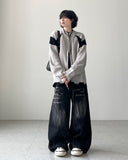 Brachio Crack Wide Denim