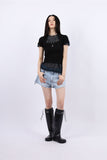 Crunchy mesh string tee