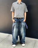 Snap Dart Wide Banding Denim