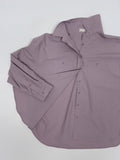 Creme Two-Pocket Cotton Over Fit Shirt