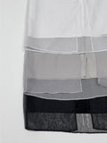 Crack Organza Layered Long Skirt