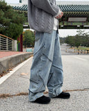 Unbalanced Balloon Denim Pants