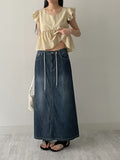 179 Stopper Denim Long Skirt