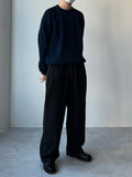 Waistbandless Two-Tuck Wide Denim