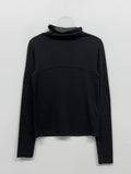 Half Moon Ribbed Half-Pola T-Shirt
