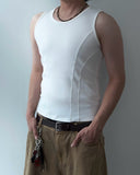 Double Line Ribbed Sleeveless