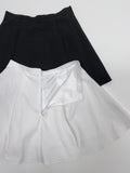 [Pants Lining!] Pin Tuck Flare Mini Skirt