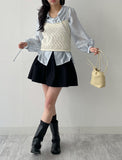 Tiered Flare Mini Skirt