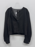 Tweed Zip-Up Blouson Jacket