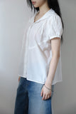 Lace Embroidered Volume Blouse