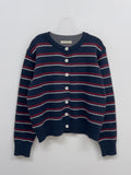 Glam Striped Crop Cardigan