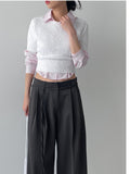 [Scarf Set] Tail Boat Neck Half Knit