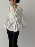 Pleated Layered Banding Pants