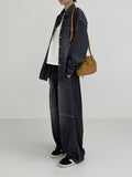 [Long sleeve ver.] Snap washing overfit denim shirt