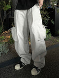 Middle Cargo Cotton String Pants
