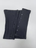Button Ribbed Layered Tube Top