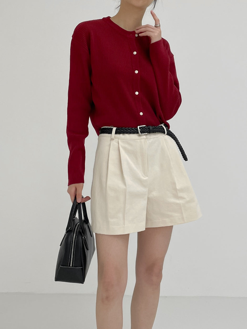 【INCHANT ME】Bed pintuck cotton short pants INCHANT ME(インチャントミー) - ベッドピンタックコットン