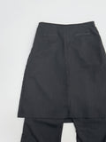 Pleated Bootcut Layered Slacks