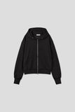 Lowell crop fingerhole hood zip-up
