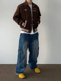 Curve Cut Washing Cargo Denim