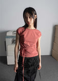 SOFT SHIRRING HALF TOP