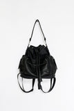 black bucket backpack
