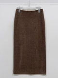 Velour H-line long skirt