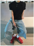 Foil Carpenter Bermuda Denim Pants