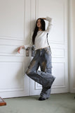 Ribbed side eyelet tee