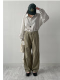[unisex] Wave Dyeing Wide Denim Pants