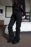 grunge damage black jeans