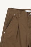Utility Pintuck Wide Cotton Pants