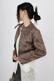 Suede Cropped Leather Jacket