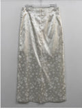 Jacquard Satin H-Line Long Skirt