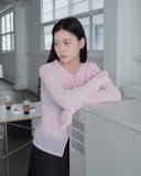 WRINKLE MESH CARDIGAN