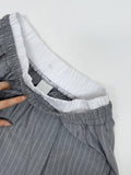 Color Matching Banding Stripe Wide Slacks