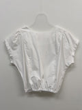 Banding Crop Short Sleeve Blouse