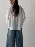 Charlie See-Through Loose Fit Blouse