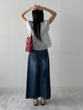 Plain layered short sleeve blouse (2C)