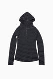 Seasoning stripe hood long sleeve