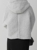 Boucle Hood Duffle Short Coat