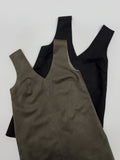 Suede V-neck Mini One Piece