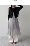 Shelly see-through round neck cardigan